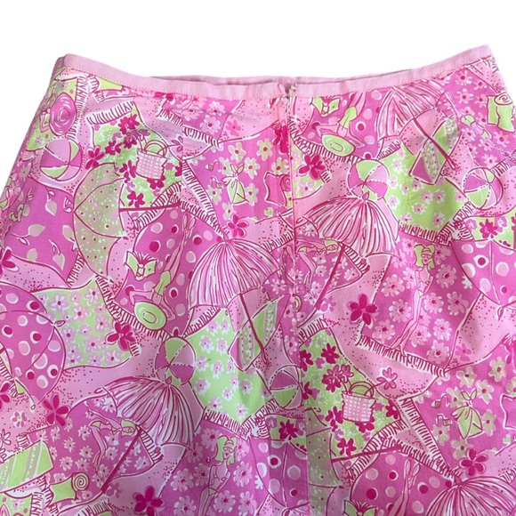 Lilly Pulitzer Vintage Clarissa Sunset Pink Beach Blanket Bingo Mini Skirt - Picture 5 of 7